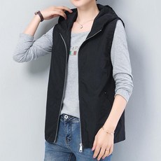 Chichills Philia 連帽拉鍊防風背心 11083