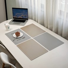 briview Linea 雙面餐墊, 4個, 皇家金 + 灰色, 43 x 30 cm