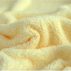 柔軟雙面羊羔絨布料, 1個, 黃色