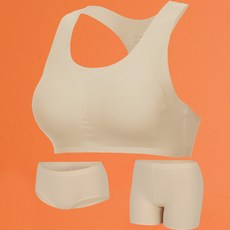 The Creamy 無縫服貼Y型內衣+內褲 2入組