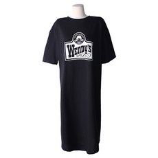 티탁 여성용 통기성 빅사이즈 데일리 루즈핏 캐릭터 프린팅 말괄량이 롱 원피스