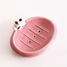 몬드스팟 세라믹 동물 토끼 물빠짐 욕실 비누 받침대 RB20704, D, 1개