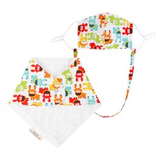 Coney Island 圖案印花口罩+掛繩+超細纖維領巾