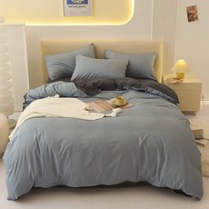 언헤브 클래식 심플 이불 커버, 08 블루블랙