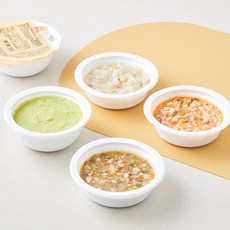 짱죽 반찬 E 한우된장소보로 100g + 새콤이탕수육 100g + 들깨가루무나물 100g + 완두콩고구마스프 150g 세트, 1세트