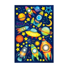 fantastix 夜光星星貼紙 宇宙旅行 NS-76, 5套, 混合顏色