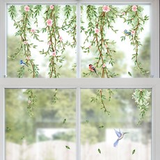 MarketA 玫瑰藤蔓裝飾窗貼, 混色