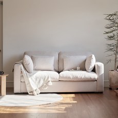 레이디가구 소노 패브릭 3인용 소파 방문설치, 오트밀