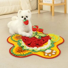 Leto 狗狗嗅聞玩具 花朵 草莓園 胡蘿蔔園 毯子 墊子, 1個, 草莓