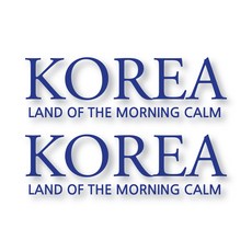 아웃도어 차량용 데칼 스티커 코리아 대형, 블루, 2개