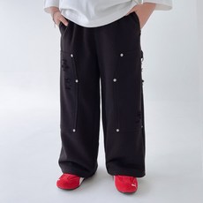 BerryCloset 青少年破損鉚釘工裝褲