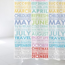 北歐風浴簾 SC755 1520*1880mm+不鏽鋼掛鉤 12入+窗簾桿 白色, 1套