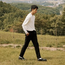 BASIC HOUSE 男款刷毛修身休閒長褲 LVPT7104