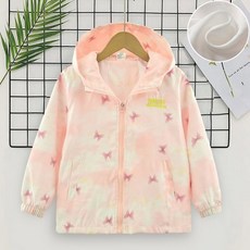 EYOUMONG 寬鬆版型連帽蝴蝶印花長袖夾克 E6S249