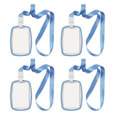 壓克力雙面員工證件套 直式 2入組, 2套, 藍色