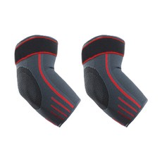 나야스타일 홈트레이닝 헬스 팔꿈치 보호대 레드 YGYP-290-1, 1세트