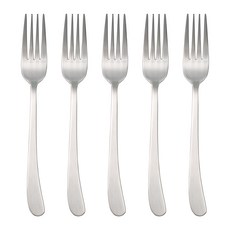 Raonnuri 波浪義大利麵叉 銀色 5入