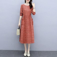 마켓에이 여성용 슬림 포켓 꽃무늬 원피스 빅사이즈 포함