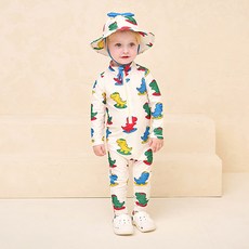 milkmile 幼童用衝浪恐龍防磨衣 + 遮陽帽套組