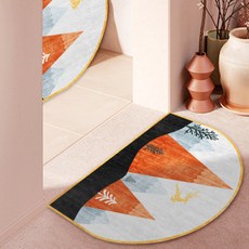 室內裝潢北歐半圓地毯客廳地墊, B款