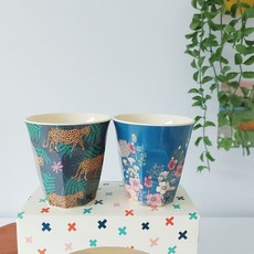 rice 2件套 Rice Baby 杯子, 1套, 豹，藍花