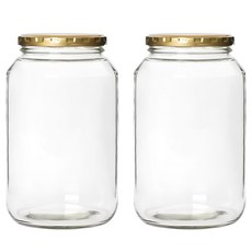 京城生活 圓形玻璃瓶, 1.6L, 2個