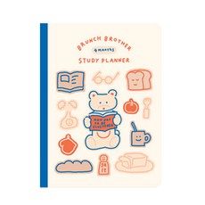 BRUNCH BROTHER 封面印花筆記本, 乳白色