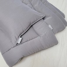 아띠블랑 유아용 양면 모달 베개커버 2p + 속통 + 차렵이불 세트, 그레이