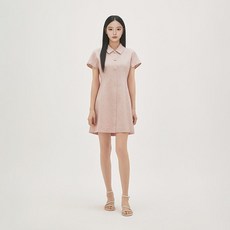 Roem 翻領迷你粗花呢連身裙