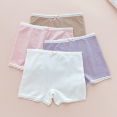 女童平口內褲 小蕾絲4件組
