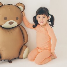 배냇베이비 아동용 펀칭 모달 긴팔 실내복 상하 세트