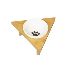 Living S寵物三角形碗寵物碗, 狗爪印, 1個