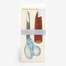 KAWAGUCHI Kuruhi 手工藝剪刀 215mm 06-006, 1個, 植物藍色