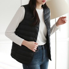 Queenis 女款基本百搭超輕量科技羽絨背心