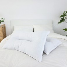 달숨 지퍼형 마이크로 낮은 경추베개솜, 화이트, 2개