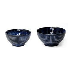 Keito 線條餐碗組, 藍色, 小碗+大碗