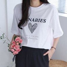 카나리아 박스 반팔 임산부 티셔츠