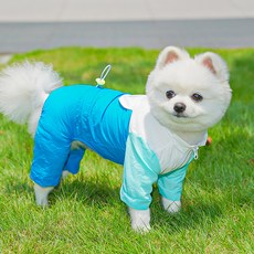PASTEL PET 寵物彩色防風連身衣, 1個, 藍色