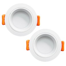 LED 崁燈 8W, 2個, 白色 + 白光