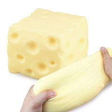 토이토 쫀득 치즈빵 슬랑이 스트레스볼 치즈 말랑이 6cm, 옐로, 60g, 1개 옐로, 60g, 1개