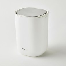 HANSSEM 霧面迷你搖蓋式垃圾桶 1.5L, 白色