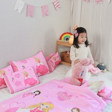 design n Happy Princess 兒童被子 + 記憶海綿枕頭午睡被套, 粉色