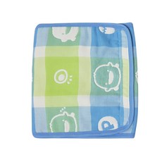 PiYOPiYO 黃色小鴨 六層紗特大肚圍, 吸濕排汗透氣舒適, 可調節魔鬼氈, 藍色