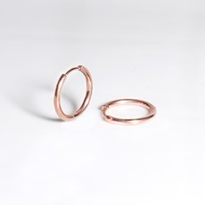 젤루나 여성용 써지컬 심플 원터치 링 귀걸이 P-01 2 x 14 mm 2p