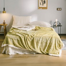 Candid Keven 法蘭絨羊羔被套, 黃色