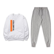 와이티클로젯 남녀공용 컬러풀 기모맨투맨세트