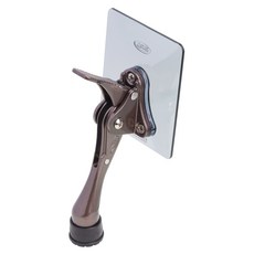 LIVINGiF 免鑽孔黏貼式一鍵馬蹄門擋 深棕色, 1個