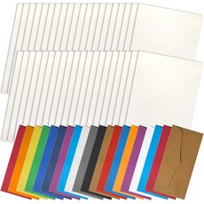 2Youngdesign 信紙40張 + 信封20個套組, 白色(信紙), 隨機出貨(信封), 1套