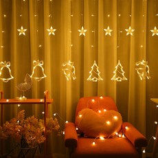 IYES 圖聖誕 LED 燈泡大花環, 白色+透明, 1組