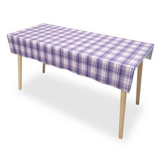벅703 格紋桌布 4~6人座, 紫色